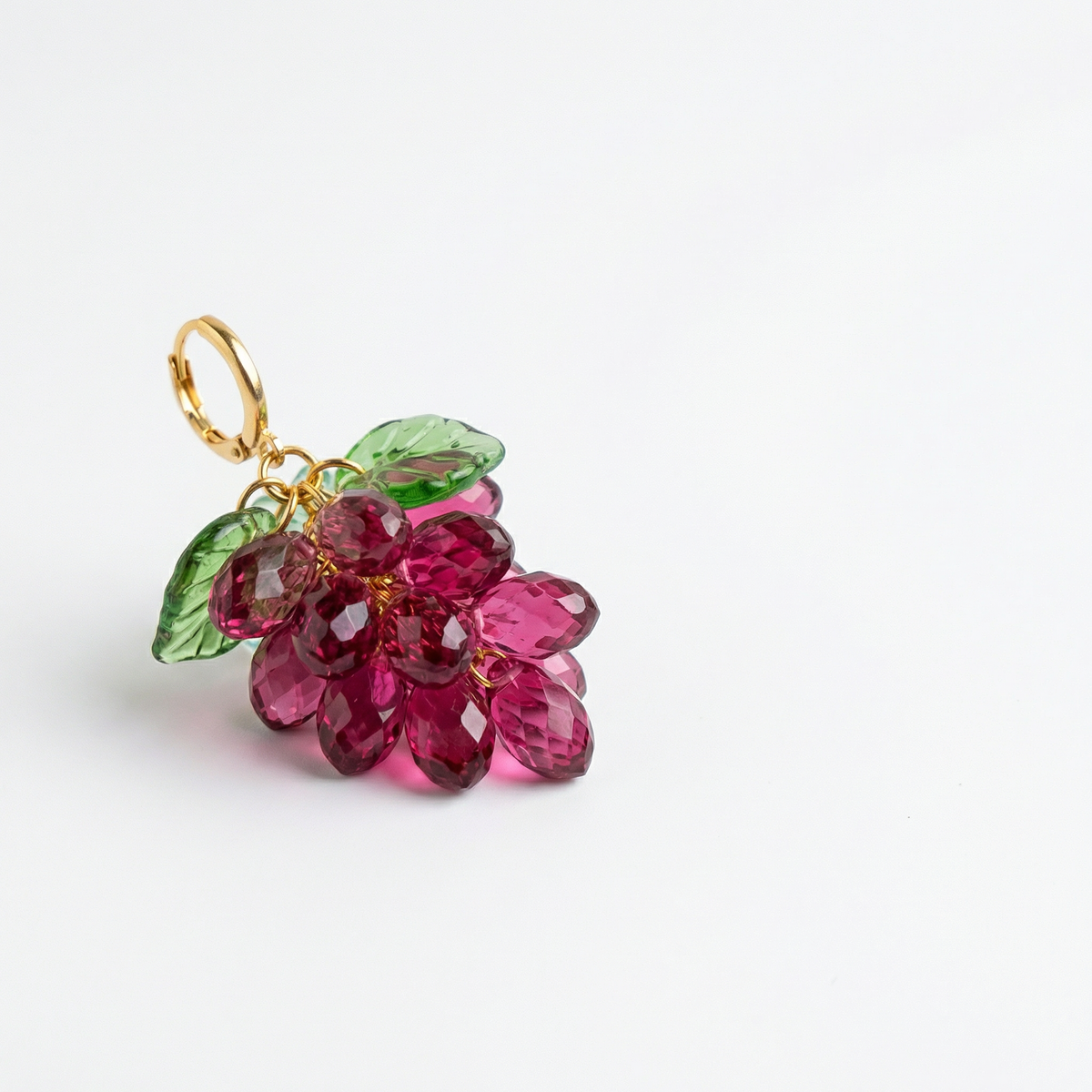 Boucles d’oreilles Dionysos – Acier inoxydable doré ou argenté – Perles de verre – Bijou fait main - Mieleonor