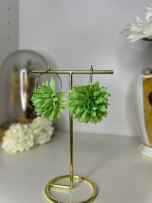 Boucles Jardin vert - Upcycling - acier inoxydable - Création unique - Mieleonor