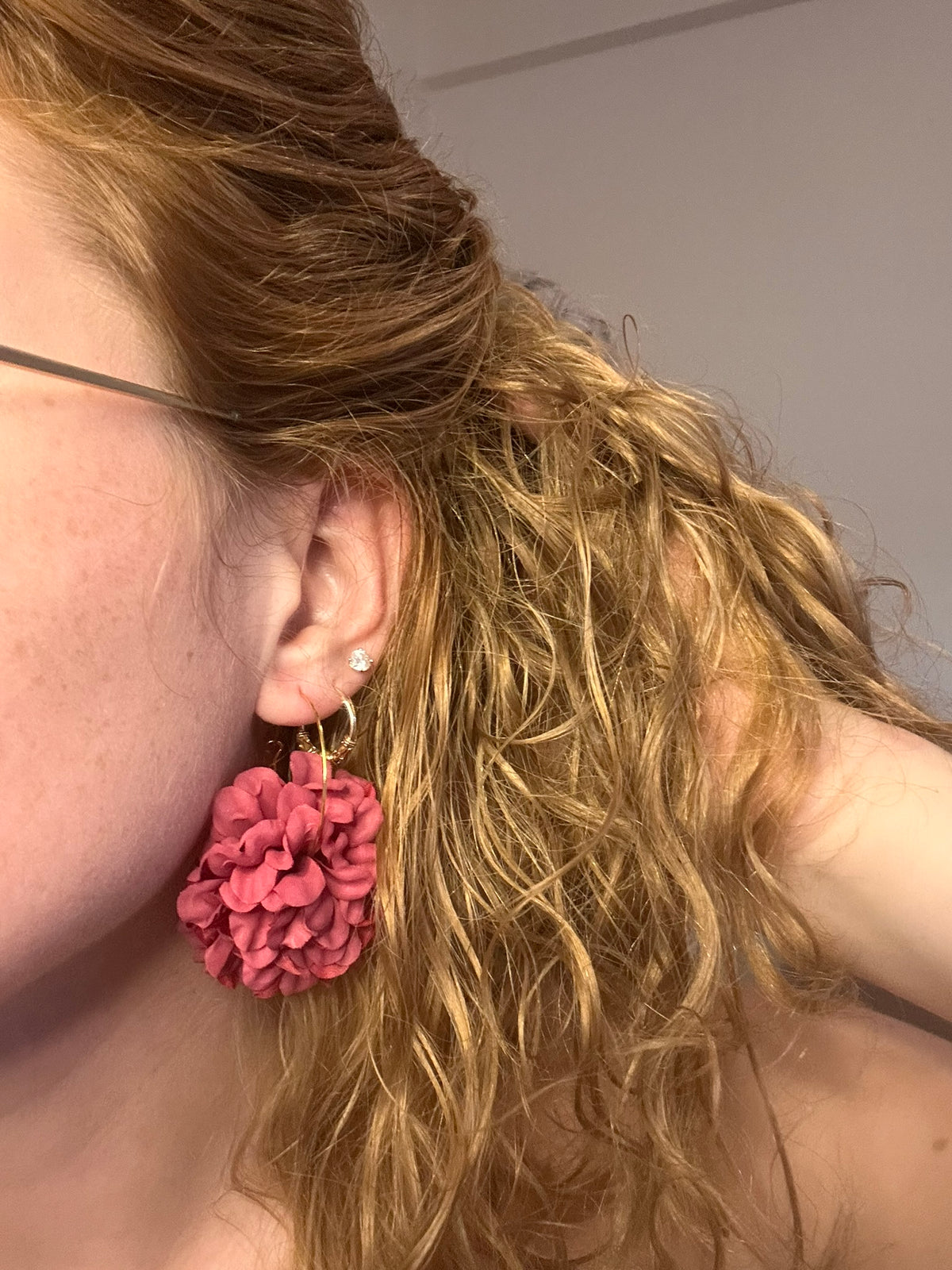 Boucles Jardin Bordeau - Upcycling - acier inoxydable - Création unique - Mieleonor