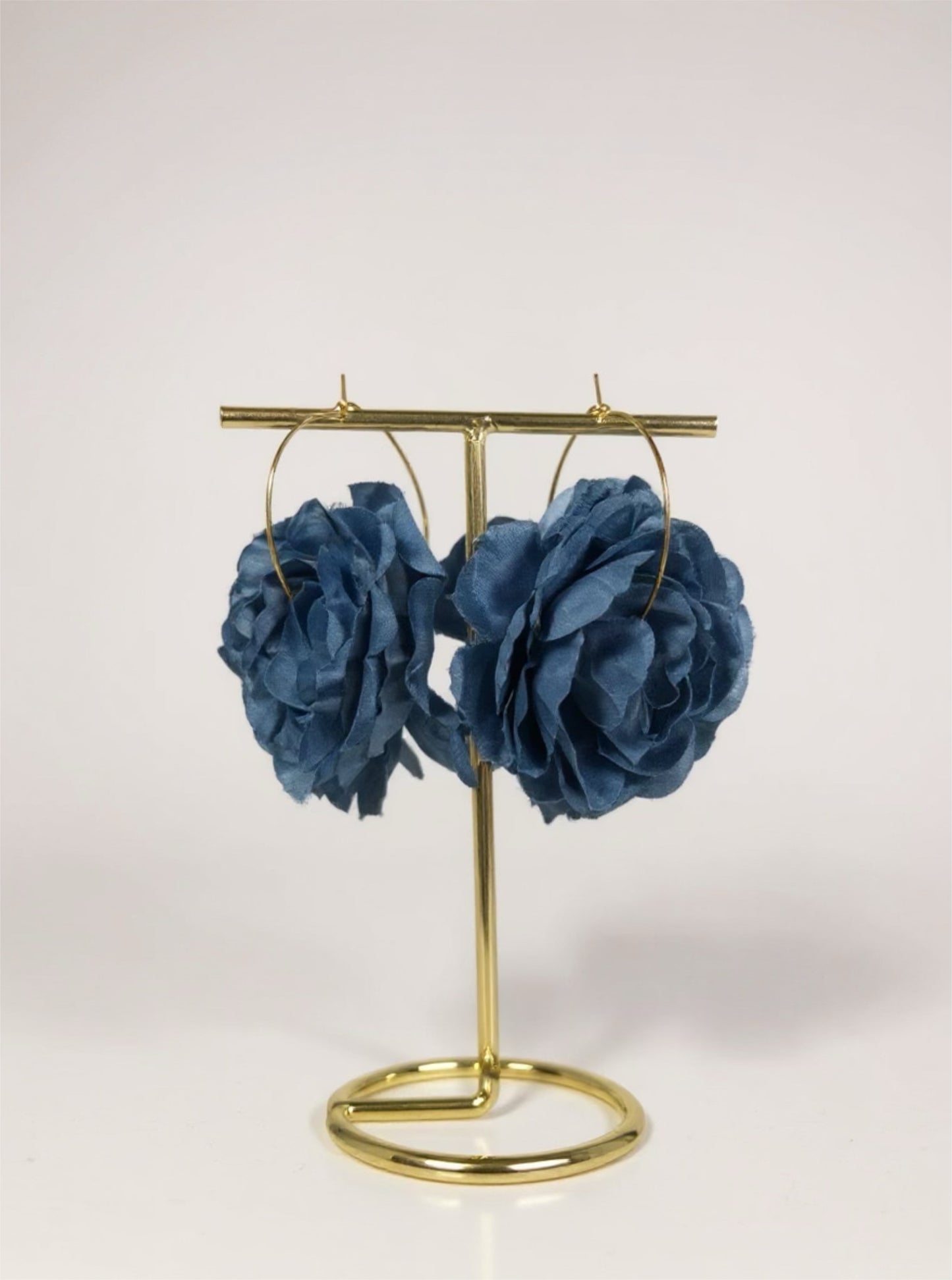 Boucles Jardin bleu - Upcycling - acier inoxydable - Création unique - Mieleonor