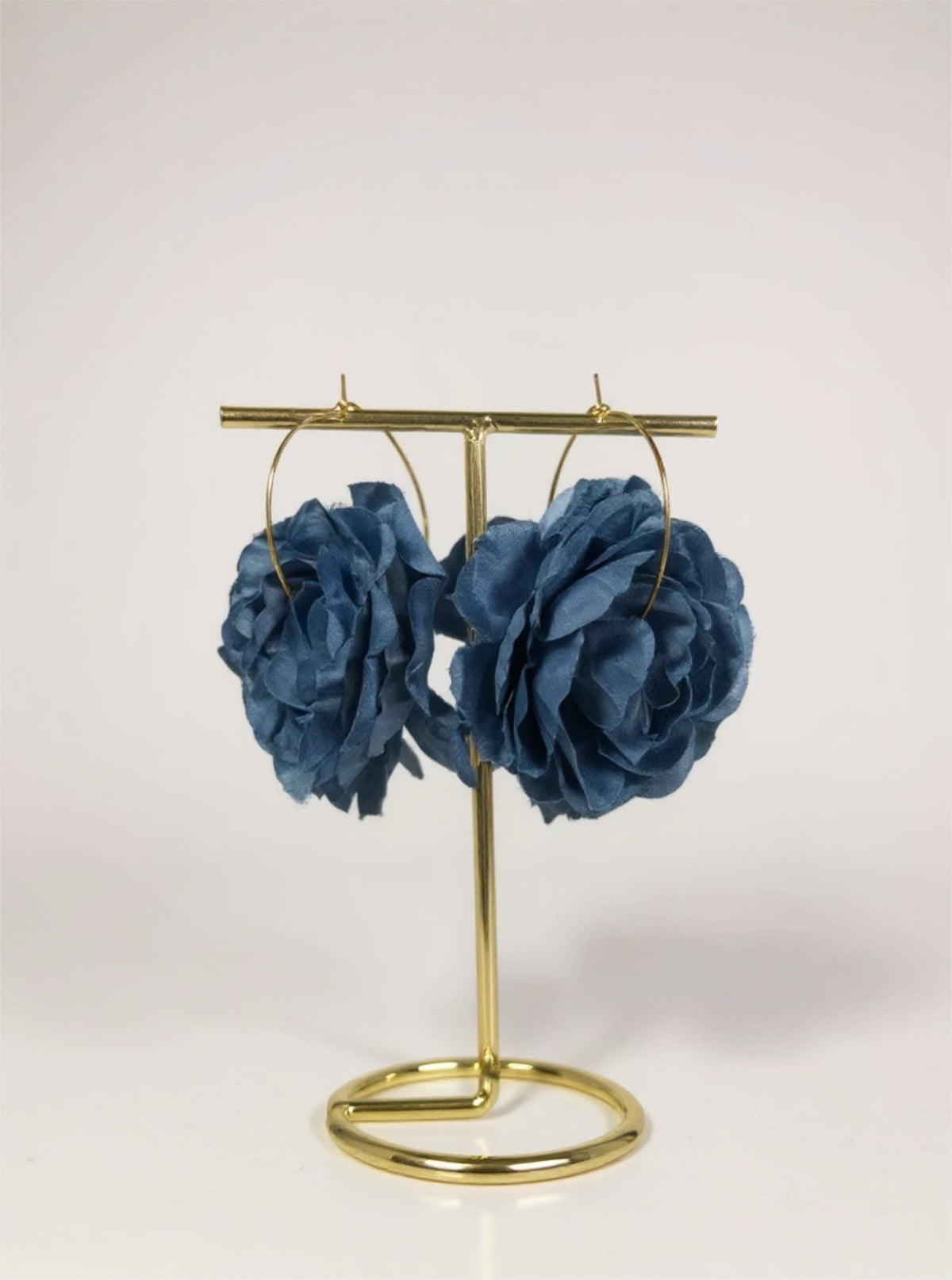Boucles Jardin bleu - Upcycling - acier inoxydable - Création unique - Mieleonor