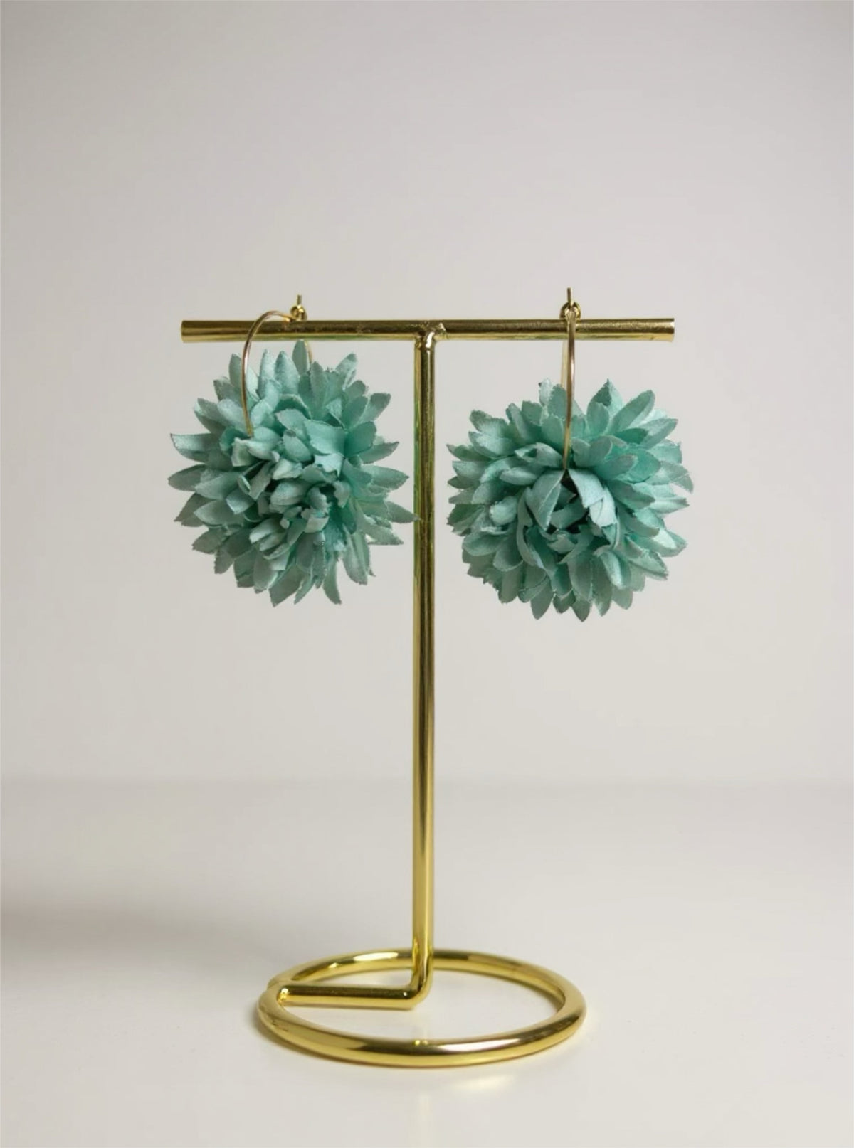 Boucles Jardin turquoise - Upcycling - acier inoxydable - Création unique - Mieleonor