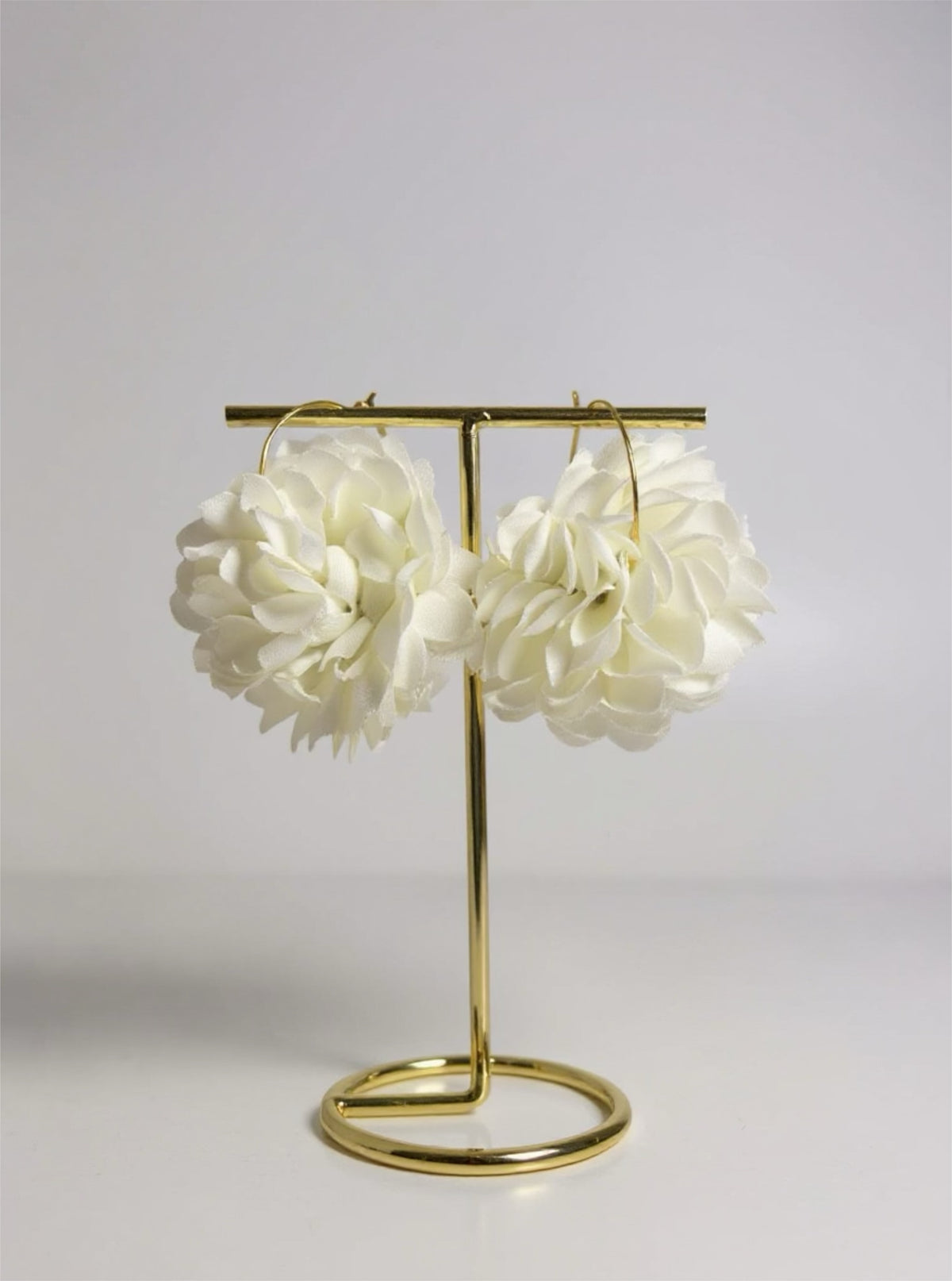 Boucles Jardin Blanc- Upcycling - acier inoxydable - Création unique - Mieleonor