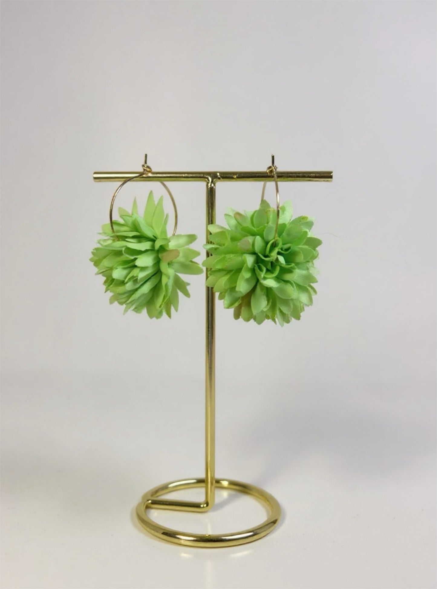Boucles Jardin vert - Upcycling - acier inoxydable - Création unique - Mieleonor