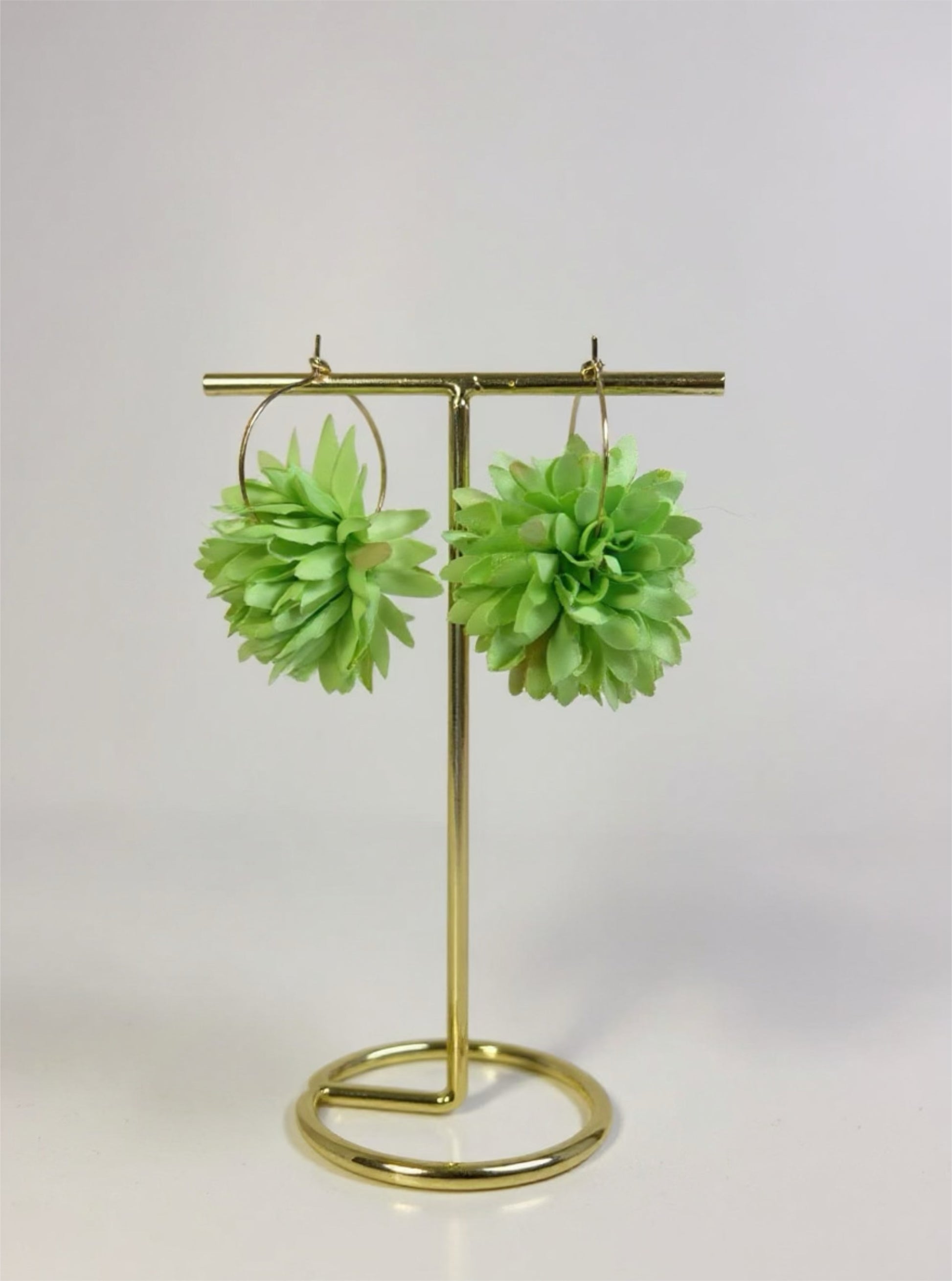 Boucles Jardin vert - Upcycling - acier inoxydable - Création unique - Mieleonor