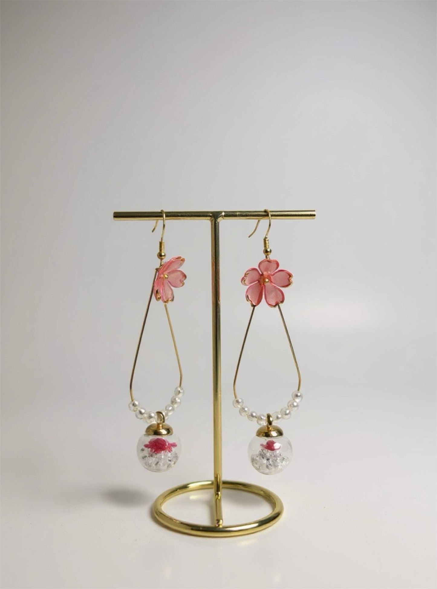 Boucles Beauté préservées - Perles en verre - acier inoxydable - Création unique - Mieleonor