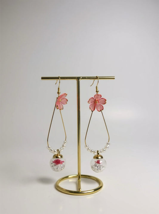 Boucles Beauté préservées - Perles en verre - acier inoxydable - Création unique - Mieleonor