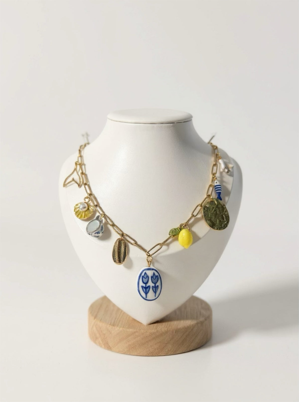 Collier Week-end en Sicile - Breloques et acier inoxydable - Mieleonor