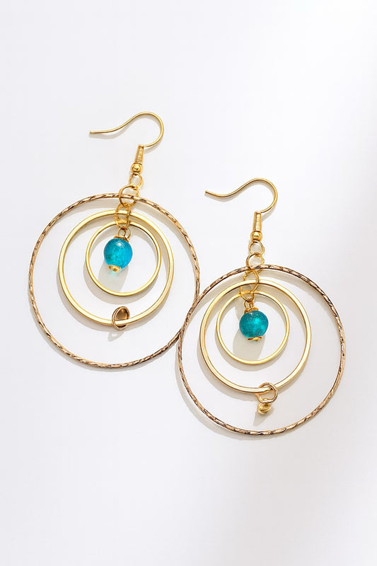 Boucles dans l’orbite - Perles en verre - acier inoxydable - Création unique - Mieleonor