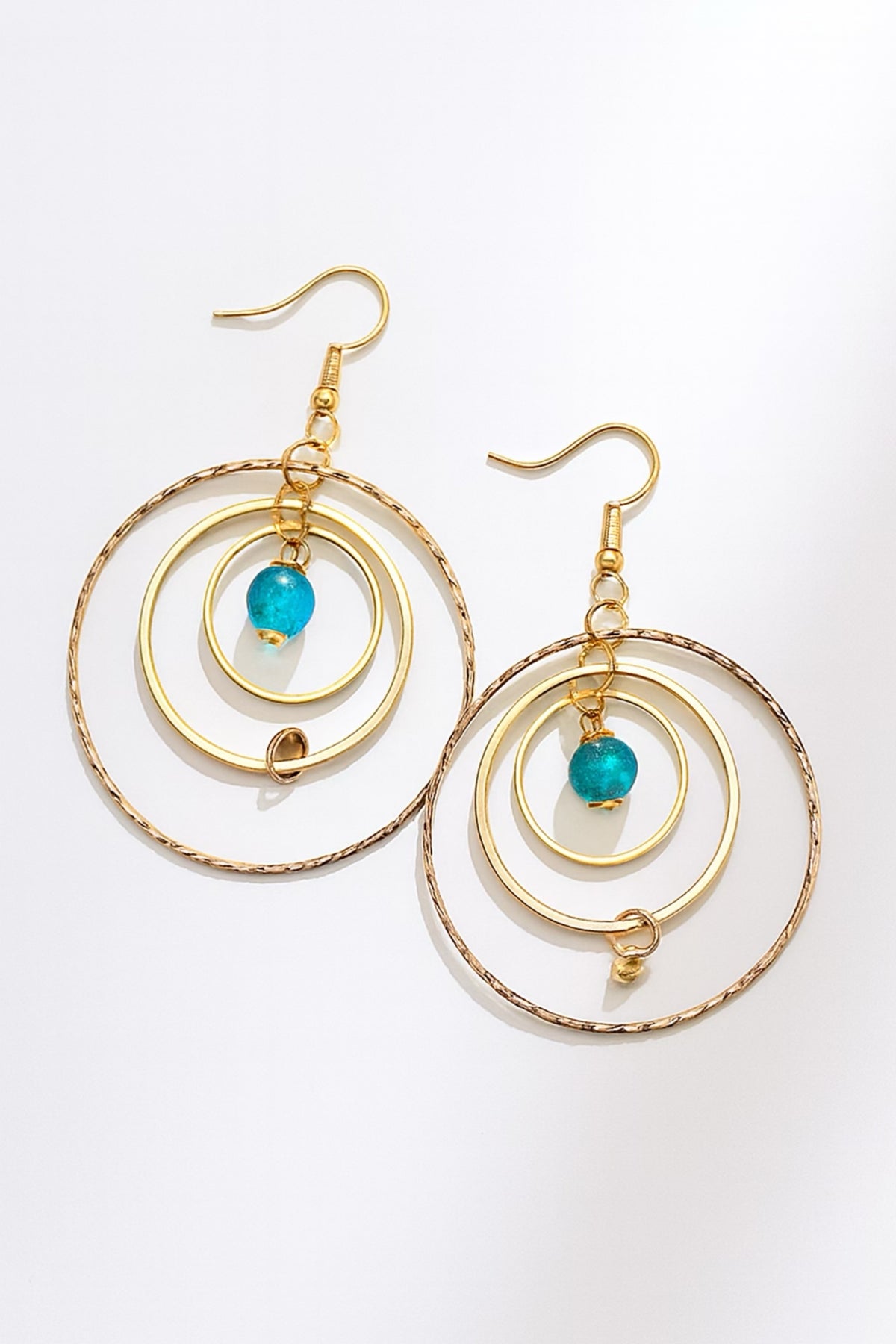 Kit DIY - niveau débutant - Boucles d'oreille sur l'orbite - Perle de verre et acier inoxydable - Mieleonor